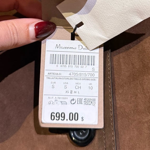 Massimo Dutti Brown Suede Trench Coat Size Small - Picture 14 of 14